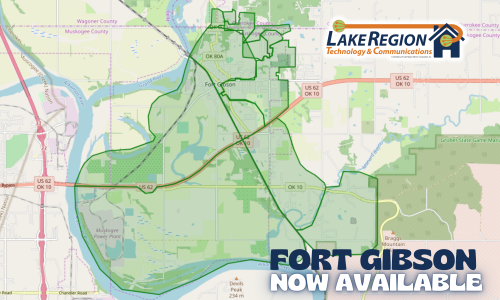 Lake Region Fiber Now Available in Fort Gibson